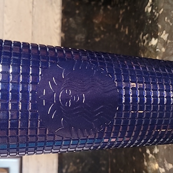 Starbucks Cobalt Grid Studded Cold Cup 24oz NWT - Picture 3 of 6